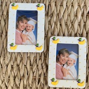 2 Ceramic Duck Theme Picture Photo  Photograph Frame